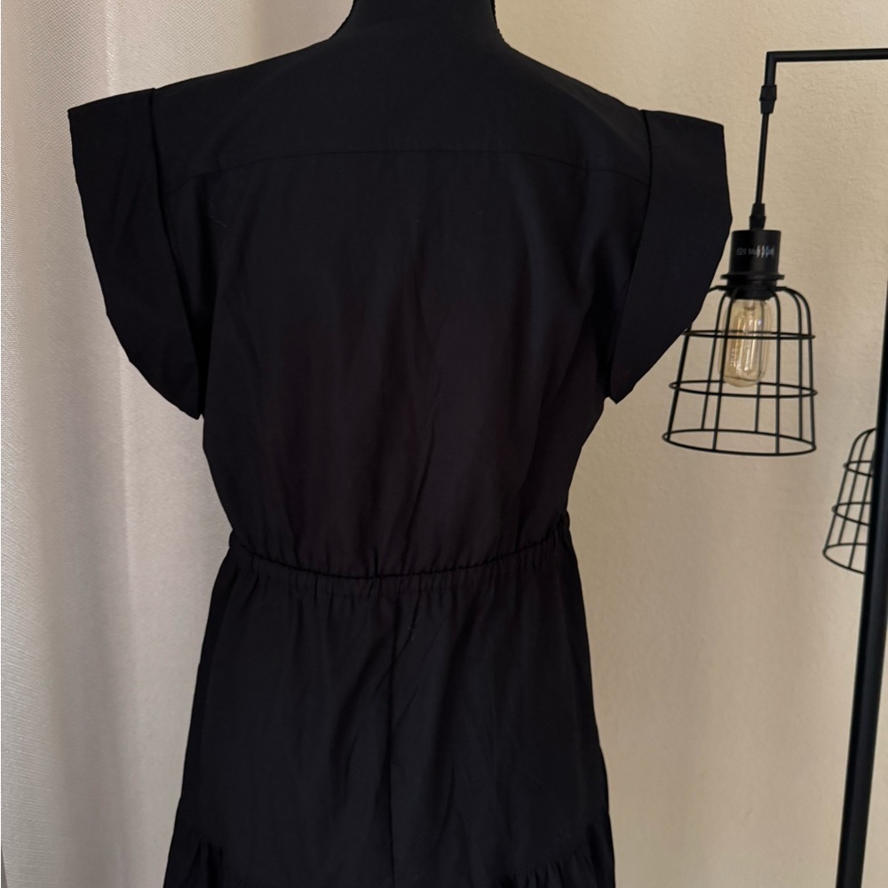 Steve Madden Black Amanda Mini Dress V Neck Sleeveless Size M - Picture 9 of 10